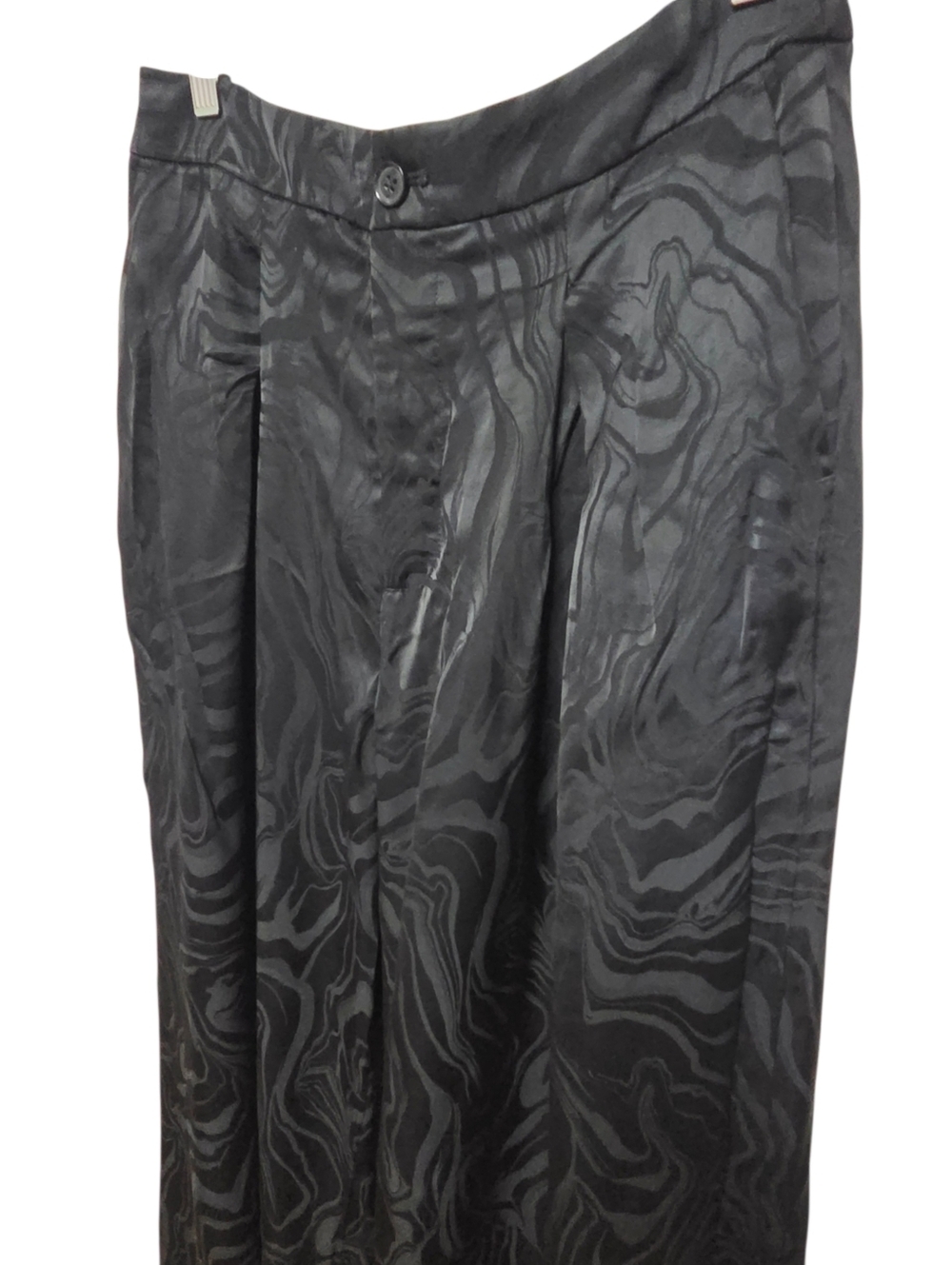 Banana Republic Jacquard Pleated Wide Leg Pants Black 4 - Picture 4 of 12